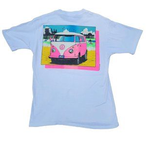 Vintage Hobie Surf Single Stitch T-Shirt Size Large VW Bus Beach Scene